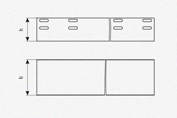 Лоток глухой ЛМГ 400х80х3000 УХЛ1, горячее цинкование S 1,5 мм