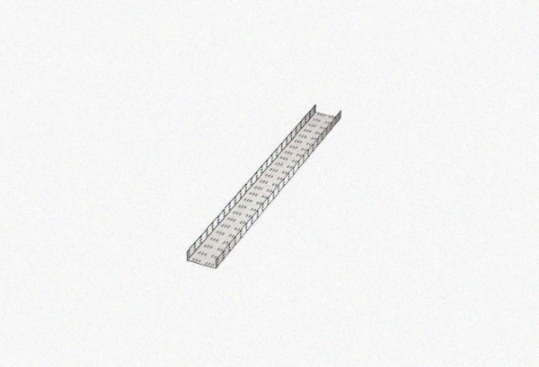 Лоток замковый перфорированный ЛМЗ 600х150х3000 УХЛ1, горячее цинкование, S1,5