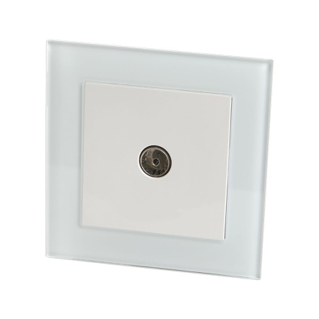 Розетка телевизионная 1-местная STEKKER GLS00-7008-01, 75 Ом, 5-862МГц, серия Катрин, белый Розетка телевизионная 1-местная STEKKER GLS00-7008-01, 75 Ом, 5-862МГц, серия Катрин, белый