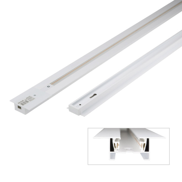 Шинопровод 1-фазный. тип R. встраиваемый в наборе с загл. и вводом питания, белый 2 м. Volpe