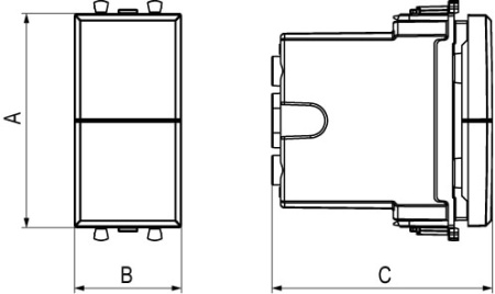 Механизм управления рольставней модульный, "Avanti", "Белое облако", 1 модуль DKC