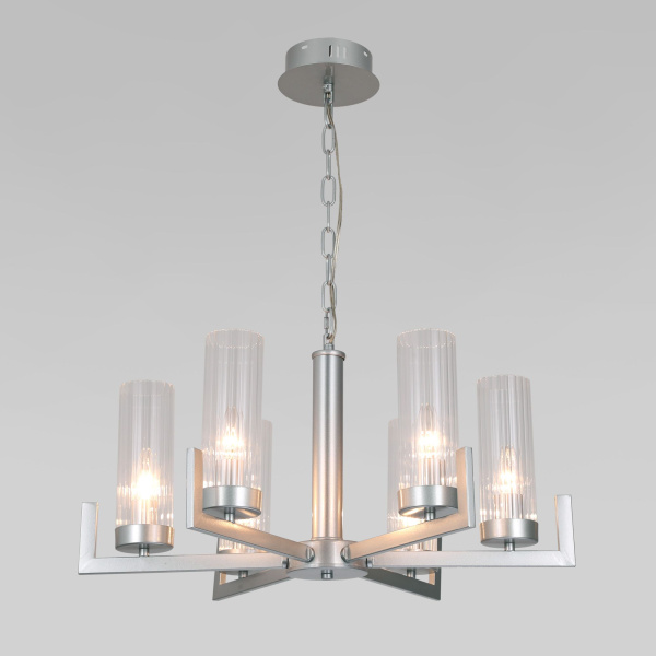 Подвесная люстра 6*E14 40Вт серебряный IP20 Arganie (60133/6 серебро) Eurosvet