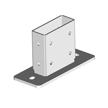 Опора для СТРАТ профиля 41х124, толщ. 4,0 (пятка - 8,0мм), гор. цинк Ostec