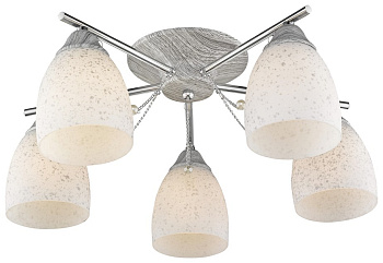 Люстра потолочная Серый, Хром/Серый, Белый E27 5*60Вт 114-107-05 VELANTE