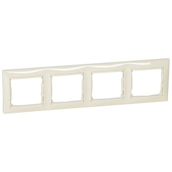 VALENA Рамка 4 постовая СУ горизонтальная слоновая кость IP20 Legrand