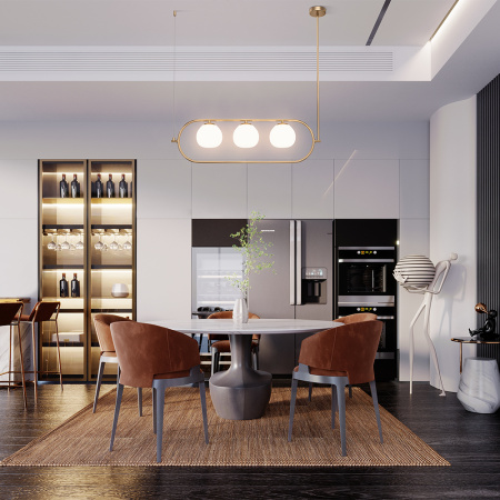 Подвесной светильник 3*E14 40Вт Латунь IP20 Erich MOD221PL-03BS Maytoni