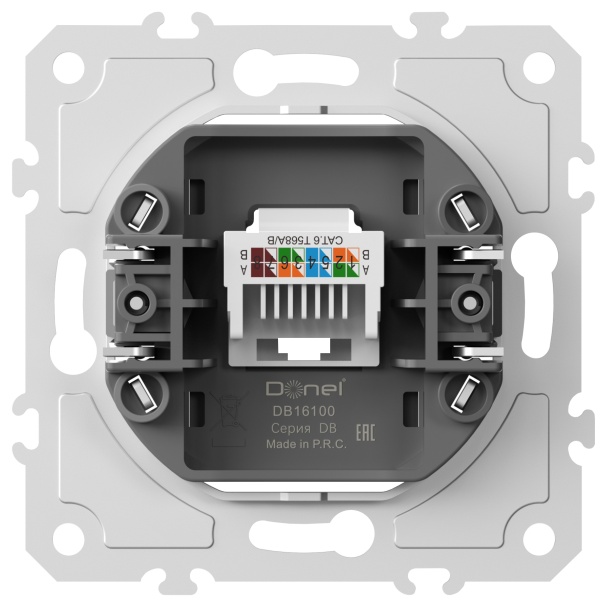 Donel механизм розетки RJ45 одиночная cat.6/ClassE-8, серия DB Donel механизм розетки RJ45 одиночная cat.6/ClassE-8, серия DB