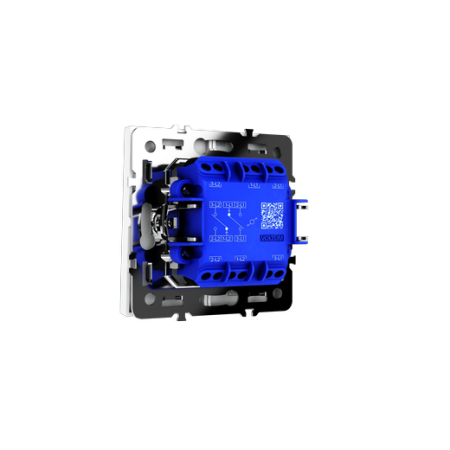 Проходной переключатель встраиваемый Voltum S70 двухклавишный 10А, (белый матовый)