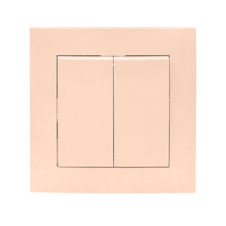 Валенсия Выключатель 2-кл, 10А кремовый EKF