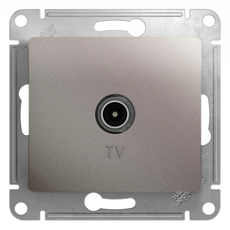 GLOSSA  Механизм розетки без лицевой панели СУ TV оконечная 1DB платина IP20 Schneider Electric