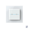Сенсорный выключатель для жалюзи Quadro 2 клавиши 1 модуль Белый Livolo