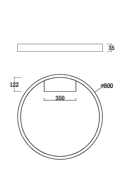Потолочный светильник 1*LED 50Вт Черный IP20 Rim MOD058CL-L50B3K Maytoni