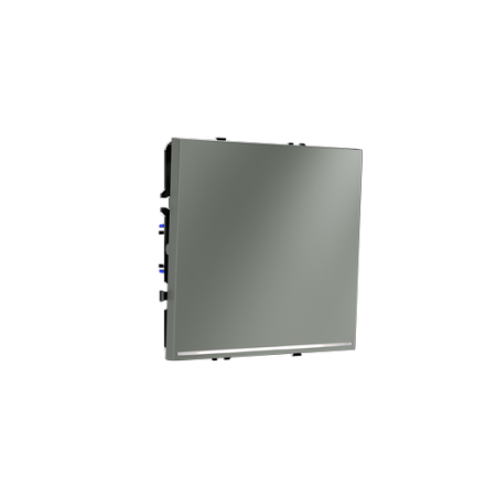 Проходной переключатель встраиваемый Voltum S70 одноклавишный с подсветкой 10А, (титан)