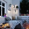 Ландшафтный настенный св-к E27 1*60W IP44 KALPI черный/стекло B ODEON LIGHT