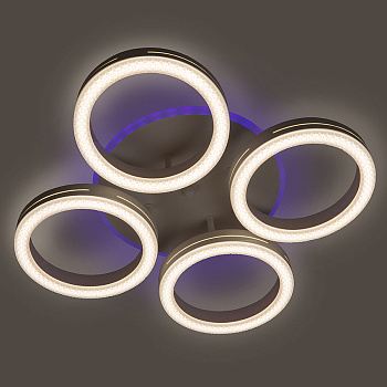 Светильник потолочный с/д GSMCL-Smart61 85w Centurion-3 белый RGB (4кр) 85Вт 3000-6500K 5390Лм 260x95мм с пультом (800361) (1/4) General