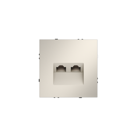 Розетка компьютерная встраиваемая Voltum S70 двойная RJ45+RJ45 КАТ.6, (кашемир)