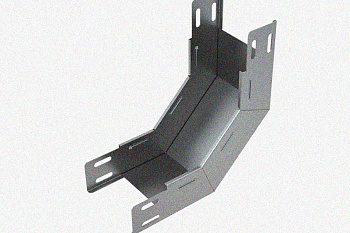 Лоток замковый глухой КПЗГ 100х50-90 УТ1,5 для поворота трассы вверх на 90, горячее цинкование, S0,8