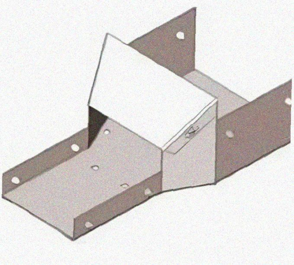 Лоток переходной замковый ЛПЗ 100х100-50х50 УТ1,5, горячее цинкование, S1,5