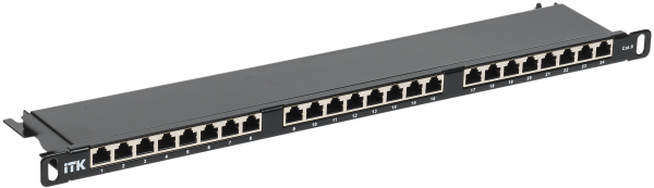 ITK 0,5U патч-панель кат.6 STP 24 порта экранированная (Dual IDC) высокой плотности