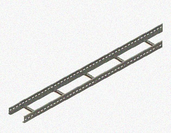 Лоток лестничный КП-НЛ 60х10-45 (Rп600) УХЛ1 для поворота трассы вверх на 45, радиус поворота трассы 600 мм, горячее цинкование, S1,5