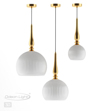 Подвес E27 60W RUNGA белый/бронзовый B ODEON LIGHT