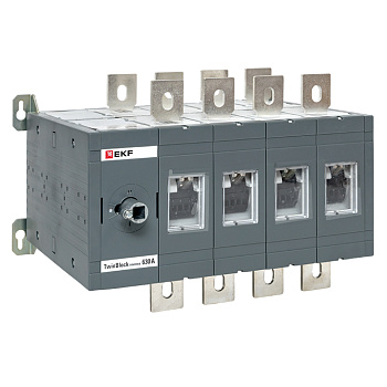 Рубильник 630A 4П реверсивный без рукоятки управления TwinBlock EKF