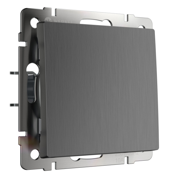 Встраиваемые механизмы Выключатель СУ 1-кл. 16А графит рифленый IP20 Werkel