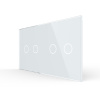 Панель для двух двухклавишных выключателей белая Livolo