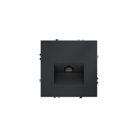 Розетка компьютерная встраиваемая Voltum S70 RJ45 КАТ.6, (графит)