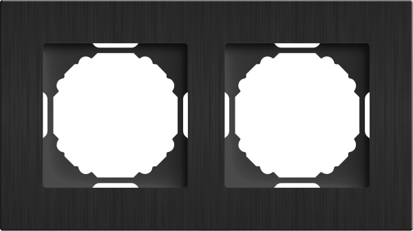 Donel A07 Natural Чёрный Алюминий рамка 2-я, серия DB