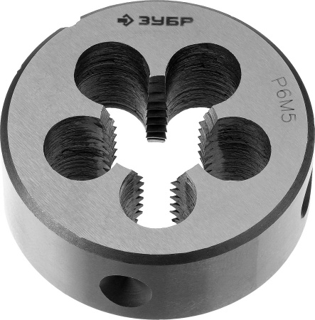 М5x0.8мм, плашка, сталь Р6М5, круглая машинно-ручная 4-28023-05-0.8 ЗУБР