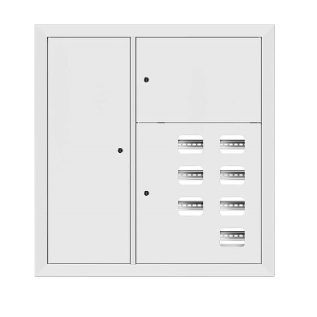 Щит этажный 7 кв, RAL9003 со слаботочным отсеком слева (1000х950х150) PROxima EKF
