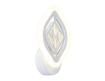 Настенный светодиодный светильник с хрусталем FA277 WH белый 12W 240*170*60 Ambrella Light