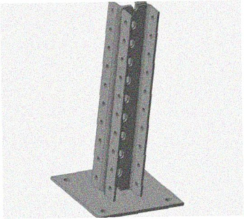 Стойка напольная (потолочная) сдвоенная СНПС800 УТ1,5,горячее цинкование, S2,5