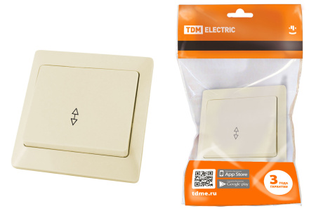 Выключатель 1 кл. на 2 направления 10А сл. кость "Ильмень" TDM