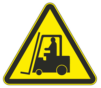 Знак W 07 "Внимание, Автопогрузчик" 200х200 мм, пленка самоклеящаяся ГОСТ Р 12,4,026-2015 EKF