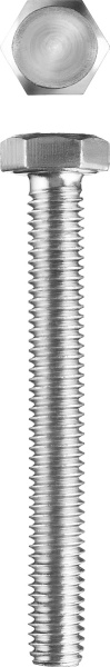 Болт ГОСТ 7798-70, M5 x 40 мм, 5 кг, кл. пр. 5.8, оцинкованный, ЗУБР Болт ГОСТ 7798-70, M5 x 40 мм, 5 кг, кл. пр. 5.8, оцинкованный, ЗУБР