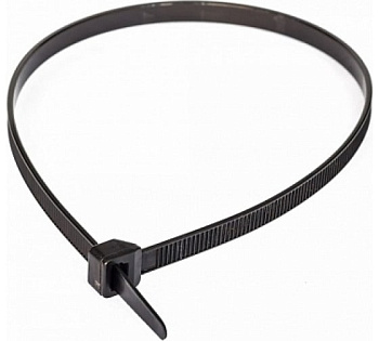 Хомут-стяжка кабельная нейлоновая 2,5х100 мм черная (100 шт/50000 шт уп/кор) Промрукав