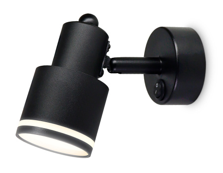 Накладной поворотный спот с выключателем TA1282 BK черный GU10 max 12W 100*55*132 Ambrella Light