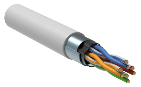 Кабель витая пара F/UTP кат.5E 24AWG 4 пары LSZH INDOOR 1м белый GENERICA