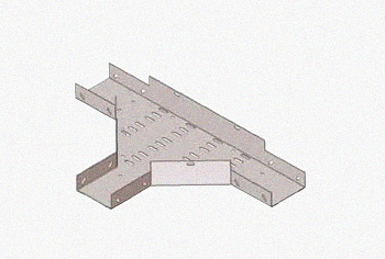 Лоток тройниковый замковый перфорированный ОТЗ 500х65 УТ1,5, горячее цинкование, S1,5