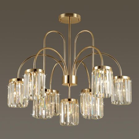 Люстра потолочная E14 9*40W VASSA золотой/хрусталь ODEON LIGHT