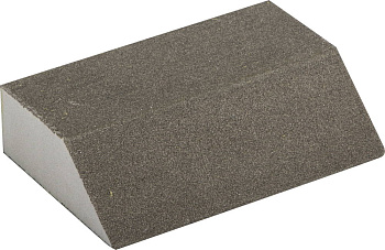 Губка шлифовальная "Мастер" четырехсторонняя угловая, средняя жесткость, Р180, 100х68х42х26мм ЗУБР