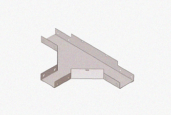 Лоток тройниковый глухой ОТГ 600х80 УТ1,5, горячее цинкование, S1,5