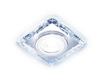 Встраиваемый точечный светильник со светодиодной лентой S215 CL хром/прозрачный /MR16+3W(LED COLD) Ambrella Light