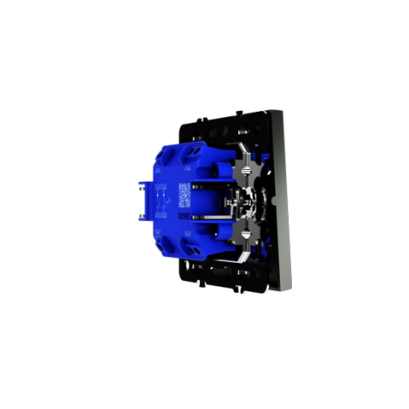 Выключатель встраиваемый Voltum S70 двухклавишный 10А, (титан)
