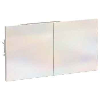 ATLASDESIGN Розетка СУ 2 мест земля шторки сдвижная крышка 16А жемчуг IP20 Schneider Electric