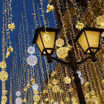 Гирлянда нить с мерцанием 10м IP65 (400-101 теплый белый) Eurosvet