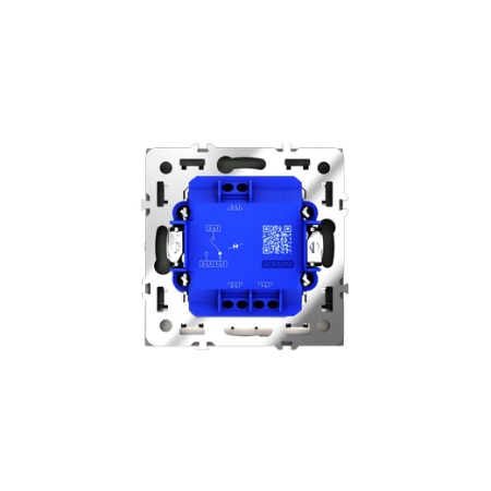 Проходной переключатель встраиваемый Voltum S70 одноклавишный с подсветкой 10А, (титан)