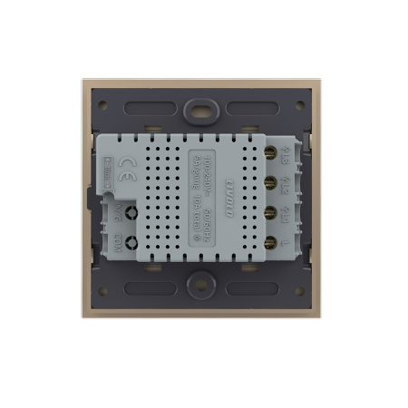 Сенсорный выключатель Livolo 3 клавиши 1 пост Золотой UK стандарт VL-B603-3AG